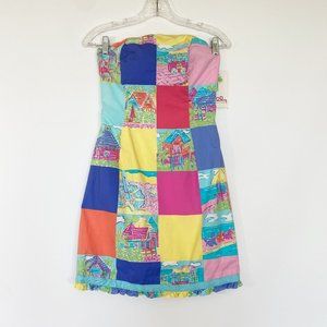 Lilly Pulitzer Moxie Multi Compass Patch Resort Dress NWT